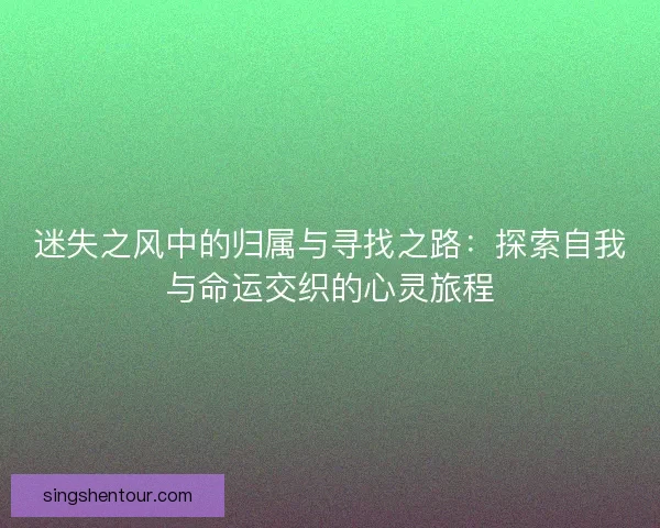 迷失之风中的归属与寻找之路：探索自我与命运交织的心灵旅程